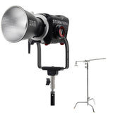 Aputure STORM 400x Tunable White LED Monolight (V-Mount) Bundle with Lowel 40" C-Stand Turtle Base Kit (Chrome, 9.8')