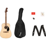 Fender California Standard Redondo Pack, Spruce Top, Black Pickguard, Natural