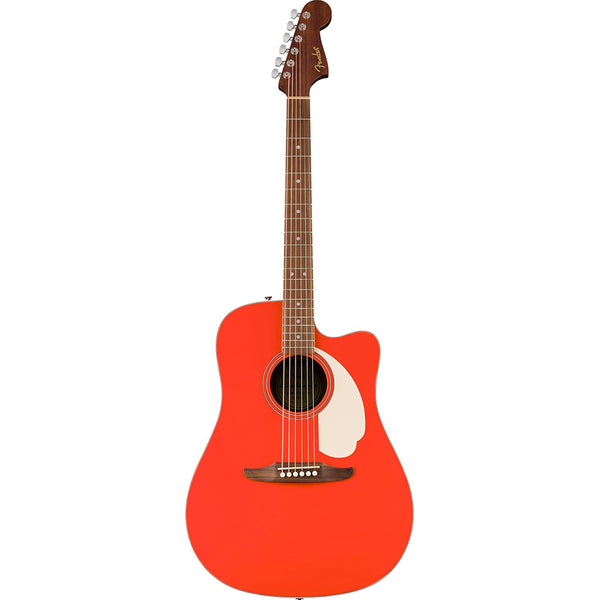 Fender California Standard Redondo CE, Spruce Top, Ivory Pickguard, Fiesta Red