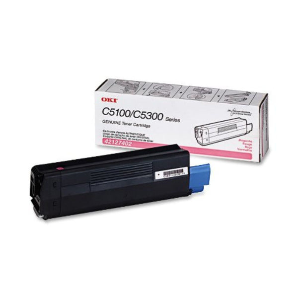 Okidata 42127402 Toner Cartridge, 5000 Page Yield, Magenta