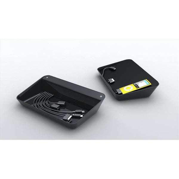 Bluelounge Design RF-BL Refresh Charging Station for iPhone, iPod, & Other USB Ready Devices - Charger - Retail Packaging - Black