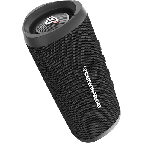 CERWIN-VEGA! Vega Mini Portable Bluetooth Speaker, VMBLK Powerful Bass, Portable Wireless Speaker for Travel, Home, and Outdoor Use – Black