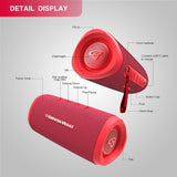CERWIN-VEGA! Vega Mini - VMRED Compact Bluetooth Speaker,Water Resistant Speaker, Powerful Bass, Bluetooth Portable Speakers for Travel, Home, and Outdoor Use – Red
