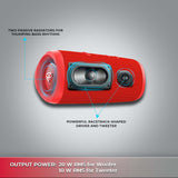 CERWIN-VEGA! Vega Mini - VMRED Compact Bluetooth Speaker,Water Resistant Speaker, Powerful Bass, Bluetooth Portable Speakers for Travel, Home, and Outdoor Use – Red
