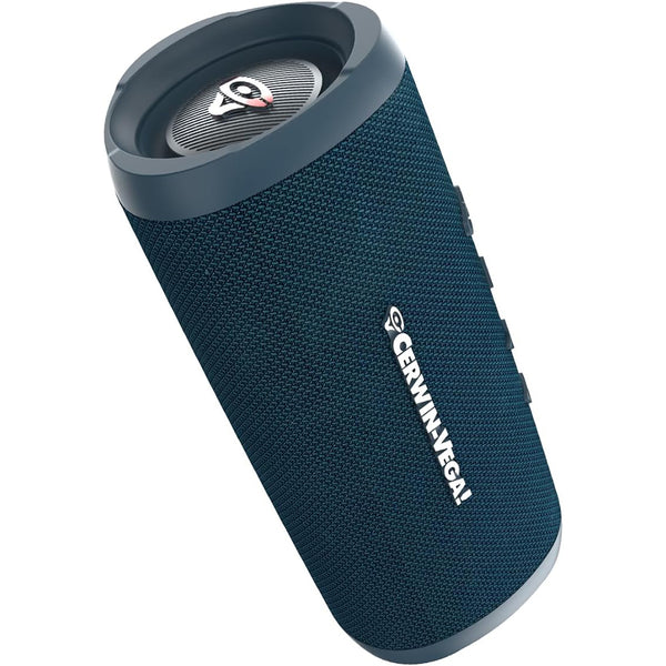 CERWIN-VEGA! Vega Mini Bluetooth Speaker, VMBLU Powerful Bass,Portable Speakers,Water Resistant Bluetooth Speaker, Wireless Speakers for Travel, Home, and Outdoor Use – Blue
