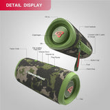 CERWIN-VEGA! Vega Mini, Water Resistant Bluetooth Speaker, VMCAMO Powerful Bass,Portable Speaker,12-Hour Built-in Battery, Portable Wireless Speakers for Travel, Home, and Outdoor Use – Camo