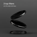 Urth 67mm UV, Circular Polarizing (CPL), ND2-400 Lens Filter Kit