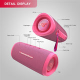 CERWIN-VEGA! Vega Mini - VMPNK Compact Bluetooth Speaker, Powerful Bass,Water Resistant Bluetooth Speaker, Portable Wireless Speakers for Travel, Home, and Outdoor Use – Pink