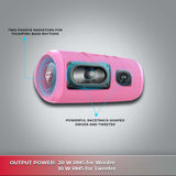 CERWIN-VEGA! Vega Mini - VMPNK Compact Bluetooth Speaker, Powerful Bass,Water Resistant Bluetooth Speaker, Portable Wireless Speakers for Travel, Home, and Outdoor Use – Pink
