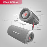 CERWIN-VEGA! Vega Mini Portable Wireless Speakers with Bluetooth,Bluetooth Speaker, VMGRY Powerful Bass, Portable Wireless Water Resistant Speakers for Travel, Home, and Outdoor Use – Gray
