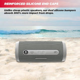 CERWIN-VEGA! Vega Mini Portable Wireless Speakers with Bluetooth,Bluetooth Speaker, VMGRY Powerful Bass, Portable Wireless Water Resistant Speakers for Travel, Home, and Outdoor Use – Gray