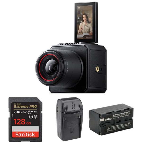 Hollyland VenusLiv Air All-in-One Live Streaming Camera Bundle with SanDisk 128GB SDXC, Watson NP-F770 Battery, and Compact AC/DC Charge