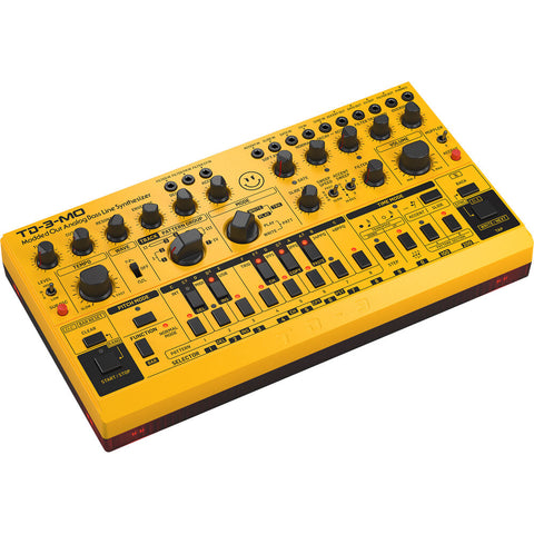 Behringer TD-3-MO-AM “Modded Out” Analog Bass Line Synthesizer with VCO, MIDI-Controllable VCF and Sub-Harmonics Oscillator - Yellow