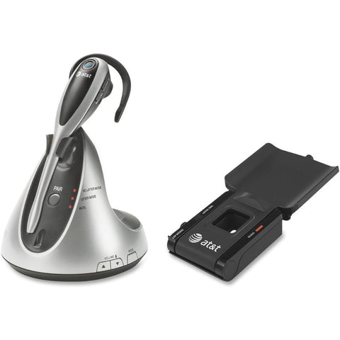 AT&T TL7612 DECT 6.0 Expandable Cordless Headset with Handset Lifter and Mute Controls for SB67138, SB67025, SB67030 and SB67031, Black/Silver