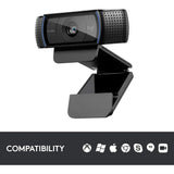 Logitech HD Pro Webcam C920, Widescreen Video Calling and Recording, 1080p Camera, Desktop or Laptop Webcam