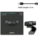 Logitech HD Pro Webcam C920, Widescreen Video Calling and Recording, 1080p Camera, Desktop or Laptop Webcam