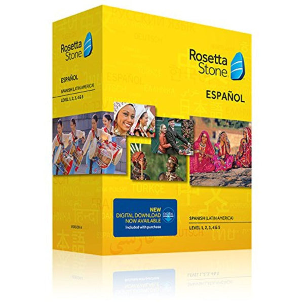 Learn Spanish: Rosetta Stone Spanish (Latin America) - Level 1-5 Set [CD-ROM] Windows 10 / Windows 7 / Windows XP / Mac OS X / Windows 8