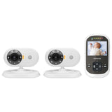 Motorola MBP25-2 Wireless Video Baby Monitor LCD Color Screen and Two Cameras, 2.4 Inch