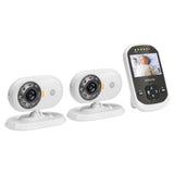 Motorola MBP25-2 Wireless Video Baby Monitor LCD Color Screen and Two Cameras, 2.4 Inch