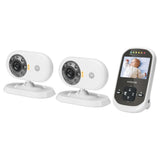 Motorola MBP25-2 Wireless Video Baby Monitor LCD Color Screen and Two Cameras, 2.4 Inch