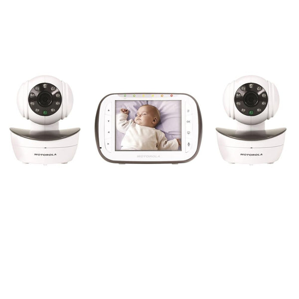 Motorola Digital Video Baby Monitor with 2 Cameras, 3.5 Inch Color Video Screen, Infrared Night Vision, with Camera Pan, Tilt, and Zoom