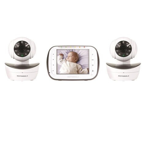 Motorola Digital Video Baby Monitor with 2 Cameras, 3.5 Inch Color Video Screen, Infrared Night Vision, with Camera Pan, Tilt, and Zoom