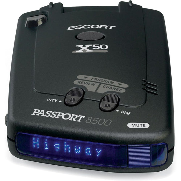 Escort Passport 8500X50 Black Radar Detector, Blue Display