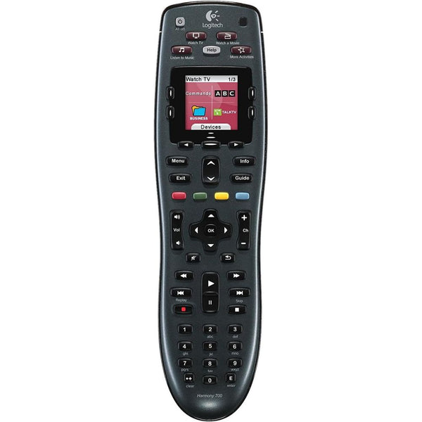 Logitech 915-000162 Harmony 700 Rechargeable Remote with Color Screen (Black) [Discontinued by Manufacturer]