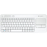 Logitech Wireless Touch Keyboard k400 with Built-in Multi-Touch Touchpad, White