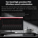 FiiO K13 R2R Desktop DAC & Headphone Amp, High-Fidelity 24Bit R2R DAC, Powerful 2400mW Output, LDAC Bluetooth Streaming, Dual Power Supply, 10-Band PEQ, Balanced XLR & RCA Audio Output (Silver)