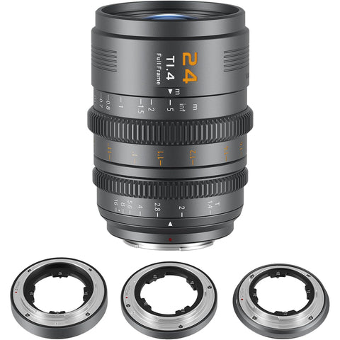 Mother Mantis: SIRUI VP-1 Vision Prime 1 T1.4 Full Frame Cine Lens, 24mm Manual Focus Cinema Lens with Pre-Installed E Mount, Interchangeable RF/Z/L Mounts (Metal Gray) Sirui