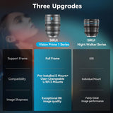 SIRUI VP-1 Vision Prime 1 T1.4 Full Frame Cine Lens, 24mm Manual Focus Cinema Lens with Pre-Installed E Mount, Interchangeable RF/Z/L Mounts (Metal Gray)