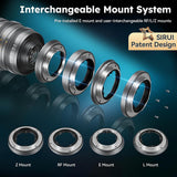 SIRUI VP-1 Vision Prime 1 T1.4 Full Frame Cine Lens, 24mm Manual Focus Cinema Lens with Pre-Installed E Mount, Interchangeable RF/Z/L Mounts (Metal Gray)