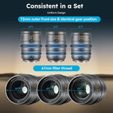 SIRUI VP-1 Vision Prime 1 T1.4 Full Frame Cine Lens, 24mm Manual Focus Cinema Lens with Pre-Installed E Mount, Interchangeable RF/Z/L Mounts (Metal Gray)