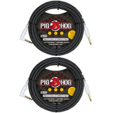 Pig Hog PHSH186GRR Hex Series Silent Cable, Grey, 18.6 Feet (Pair)