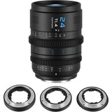 SIRUI VP-1 Vision Prime 1 24mm T1.4 Full Frame Cine Lens, Manual Focus Cinema Lens with Pre-Installed E Mount, Interchangeable L/RF/Z Mounts (Black)