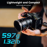SIRUI VP-1 Vision Prime 1 24mm T1.4 Full Frame Cine Lens, Manual Focus Cinema Lens with Pre-Installed E Mount, Interchangeable L/RF/Z Mounts (Black)