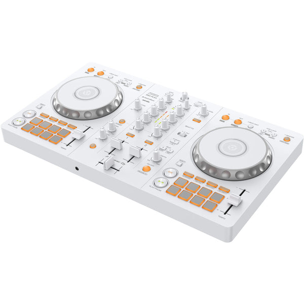 Pioneer DJ DDJ-FLX4 2-deck rekordbox and Serato DJ Controller - White, Limited Edition