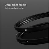 Urth 58mm 2-in-1 Lens Filter Kit - UV, Circular Polarizing (CPL), Multi-Coated Optical Glass, Ultra-Slim Camera Lens Filters