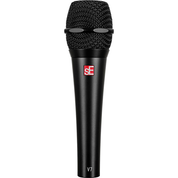 SE ELECTRONICS V7 Dynamic Microphone for Singing, Speech & Studio Recording - XLR Handheld Professional Microphone with Supercardioid Aluminum Voice Coil for Huge Gain Before Feedback - Black