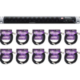 PreSonus StudioLive 16R 18-Input, 16-Channel Series III Stage Box and Rack Mixer Bundle with Kellards XLR-P20T Pro 20 ft XLR Microphone Cable (10 Pack)