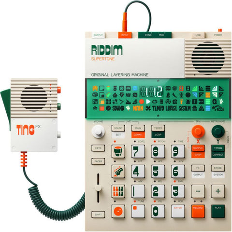 teenage engineering EP-40 RIDDIM Sampler Composer + EP-2350 TING Handheld Microphone Launch Kit