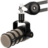 Rode PodMic Dynamic Microphone Bundle with Rode PSA1+ Pro Studio Boom/Arm, RODE WS14 Pop Filter for PodMic (Black), XLR- XLR Cable, Anti-Static Screen Cleaning Wipes (5-Pack)