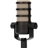 Rode PodMic Dynamic Microphone Bundle with Rode PSA1+ Pro Studio Boom/Arm, RODE WS14 Pop Filter for PodMic (Black), XLR- XLR Cable, Anti-Static Screen Cleaning Wipes (5-Pack)
