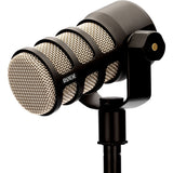 Rode PodMic Dynamic Microphone Bundle with Rode PSA1+ Pro Studio Boom/Arm, RODE WS14 Pop Filter for PodMic (Black), XLR- XLR Cable, Anti-Static Screen Cleaning Wipes (5-Pack)