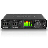 Motu M2 2x2 USB Audio Interface with MXL 770 Cardioid Microphone (Black), HPC-A30 Studio Monitor Headphones & XLR Cable Bundle
