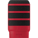 Rode PodMic Dynamic Microphone Bundle with RODE PSA1+ Professional Studio Arm (Red), RODE WS14 Red, XLR- XLR Cable, Anti-Static Screen Cleaning Wipes (5-Pack)