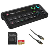 RODE RODECaster Video S All-in-One Audio/Video Console Bundle with Pearstone Standard Series HDMI to HDMI High-Speed Ethernet Cable - Black, 6', SanDisk Extreme 128 GB microSDXC, SDSQXA1-128G-AN6MA