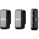 RODE Wireless Micro 2-Person Ultracompact Wireless Microphone 2.4 GHz, Black Bundle with Rode Interview GO Handheld Mic Adapter for the Wireless GO, Anti-Static Screen Cleaning Wipes (5-Pack)