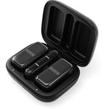 RODE Wireless Micro 2-Person Ultracompact Wireless Microphone 2.4 GHz, Black Bundle with Rode Interview GO Handheld Mic Adapter for the Wireless GO, Anti-Static Screen Cleaning Wipes (5-Pack)